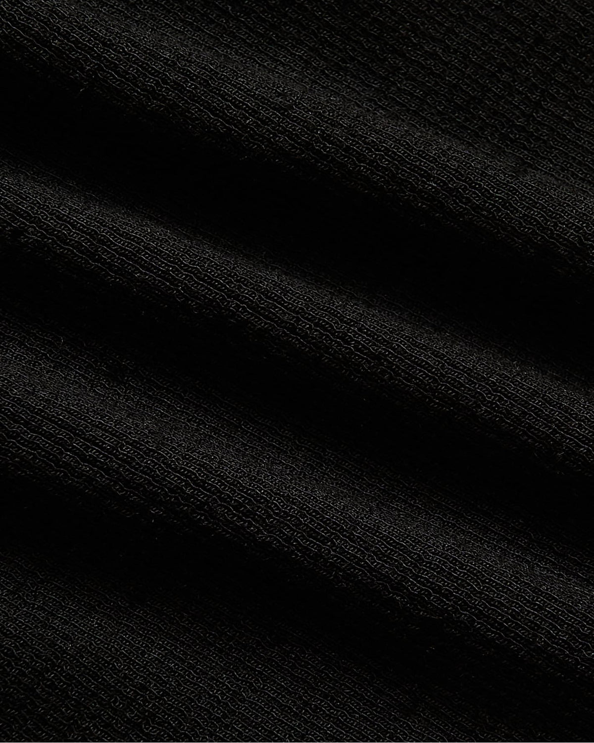 Womens Black Ribbed 3/4 Sleeve Scoop Neck Tee