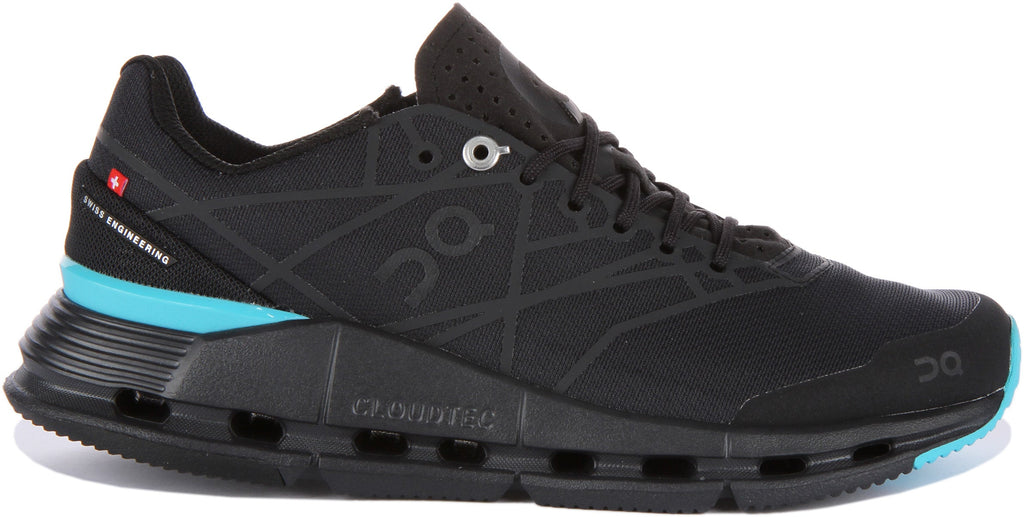 On Running Cloudnova Z5 In Black Blue For Women