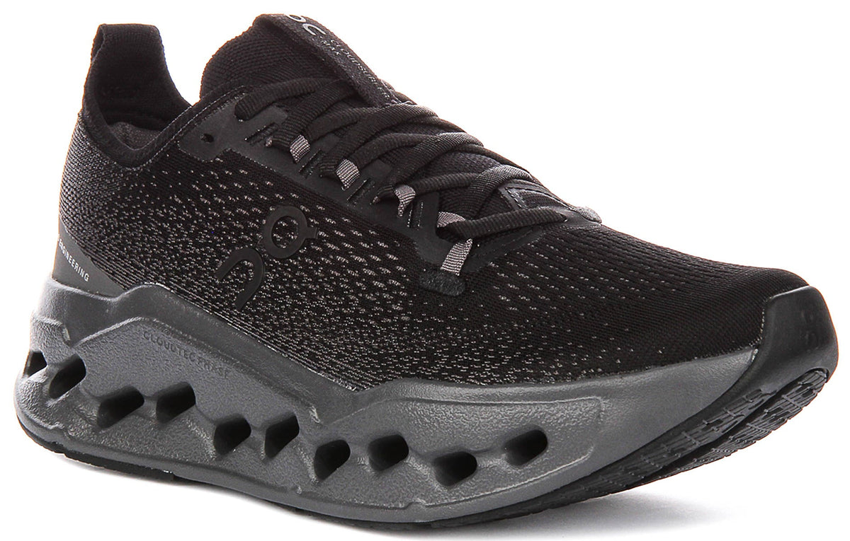 On Running Cloudsurfer Max In Black Grey For Women