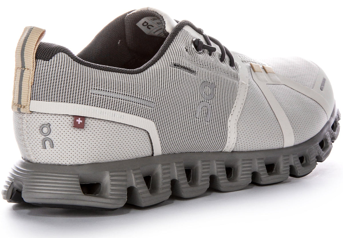 On Running Cloud 5 Waterproof In Pearl White For Women