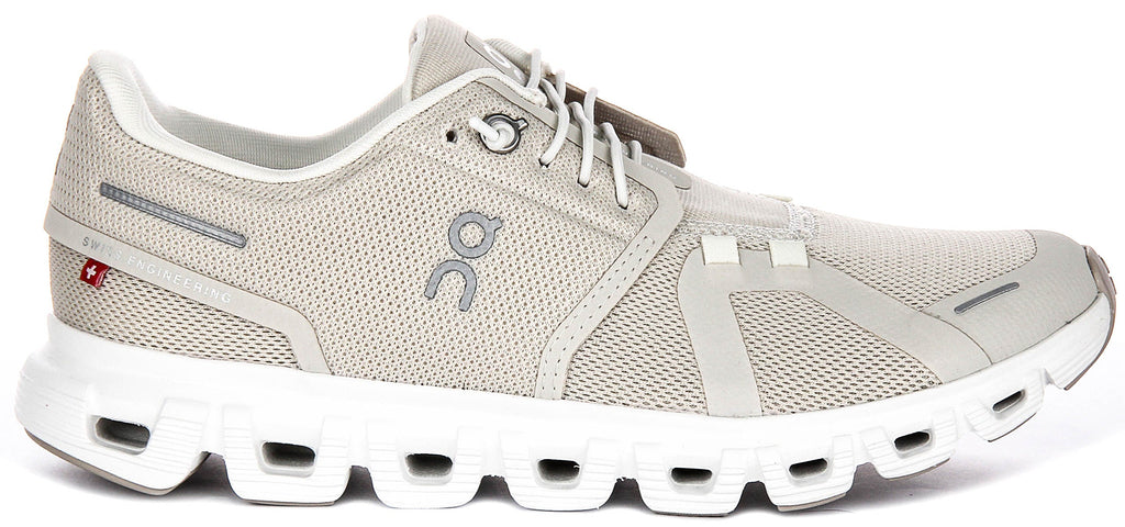 On Running Cloud 6 In Pearl White For Women