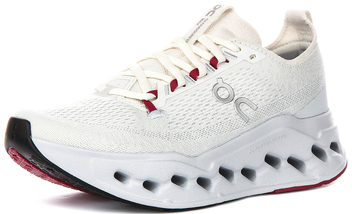 On Running Cloudsurfer Max In White Pink For Women