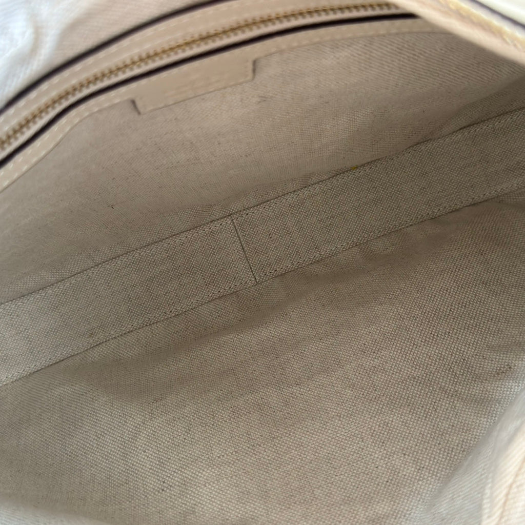 GUCCI 25S ATTACHE SHOULDER BAG 35 CM IN CREAM WHITE CALFSKIN
