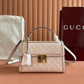 GUCCI 26S PADLOCK BAG 26 IN LIGHT PINK EMBOSSED CALFSKIN
